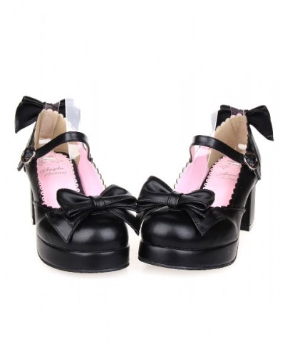 Bows Decor Lolita Shoes Daily Casual