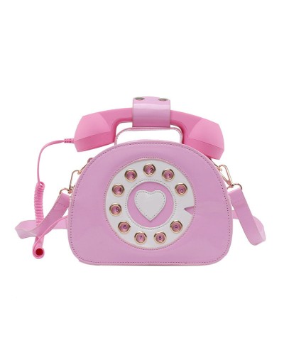 Sweet Lolita Bag Phone Shaped Leather Cross Body Bag Cross-body Bag