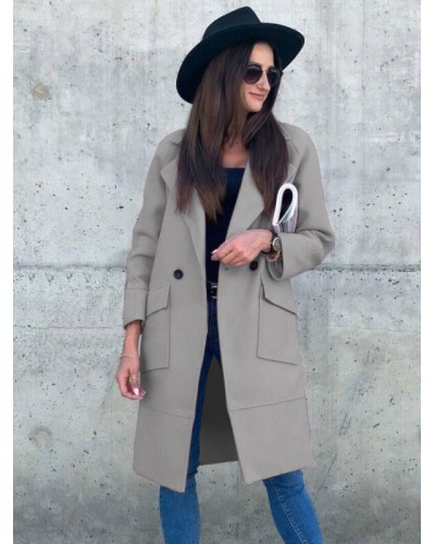 Women Coat For Woman Light Gray Wrap Spring Outerwear 2023 Classic  Traditional Casual Street Wear Night Out Field