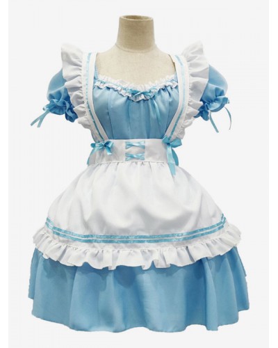 Sweet Lolita Dress Polyester Short Sleeves Dress