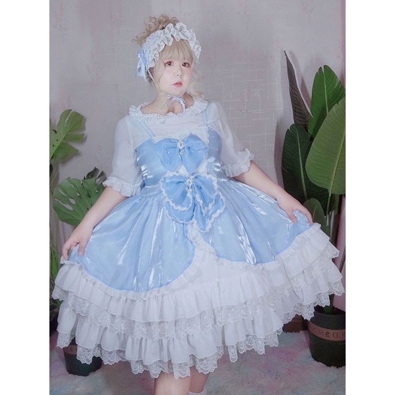 Sweet Lolita Dress Polyester Sleeveless Sweet Jumper Lolita Dress