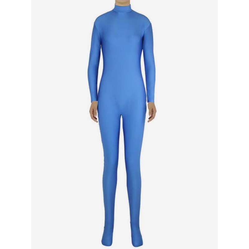 Women Blue Morph Suit Adults Bodysuit Lycra Spandex Catsuit For