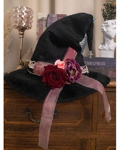 Lolita Hat Accessory Polyester Black Lolita Accessories Gothic