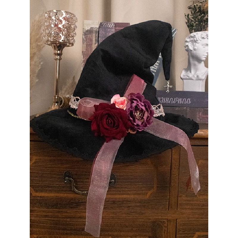 Lolita Hat Accessory Polyester Black Lolita Accessories Gothic