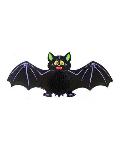 Unisex Halloween Wall Decorations Black Paper Bat Pendant