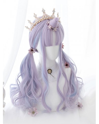 Style Lolita Wig Long Tousled Heat-resistant Fiber Lavender Lolita Accessories Sweet Harajuku Fashion ROCOCO Daily Casual Tea Party