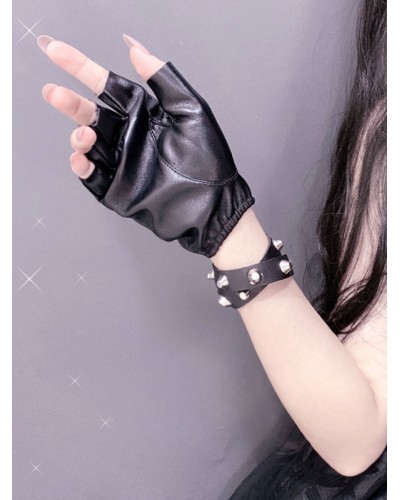 Gothic Lolita Metal Oversleeves Rivets Metal Details Metallic Miscellaneous Black Lolita Accessories Daily Casual