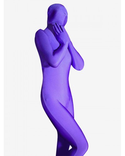 Halloween Morph Suit Unisex Purple Lycra Spandex Zentai Suit Bodysuit