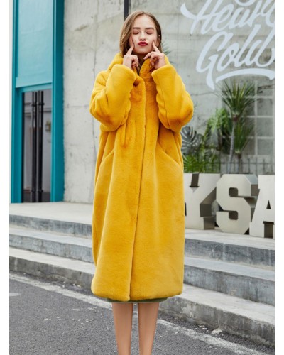 Faux Fur Coats For Women Winter 2023 Long Outerwear Casual