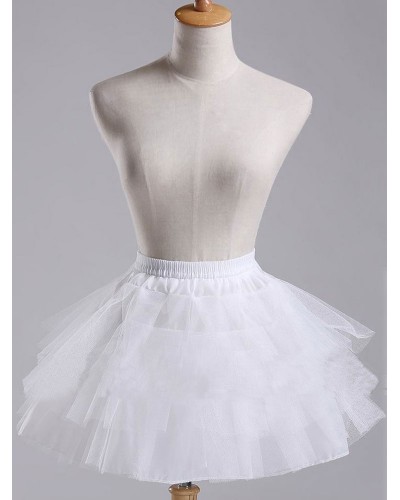 Lolita Petticoat White Short Organza Tiered Tu Tu Skirt Sweet