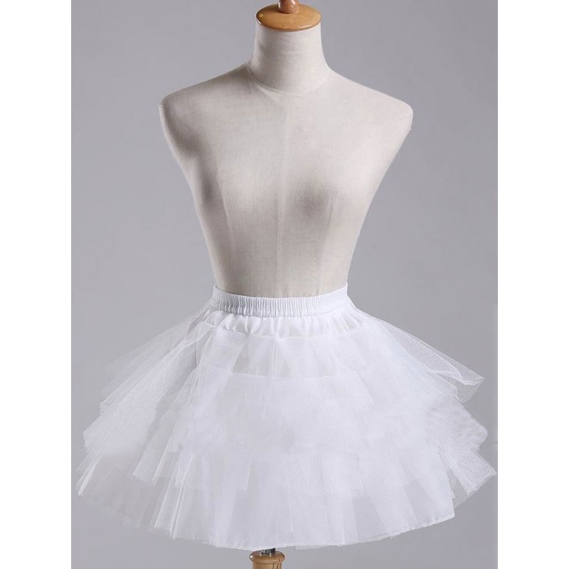 Lolita Petticoat White Short Organza Tiered Tu Tu Skirt Sweet