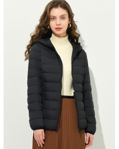 Women Duck Down Jacket Warm Short Outerwear 2023 Classic  Traditional Casual Fall Winter Street Wear Night Out Field