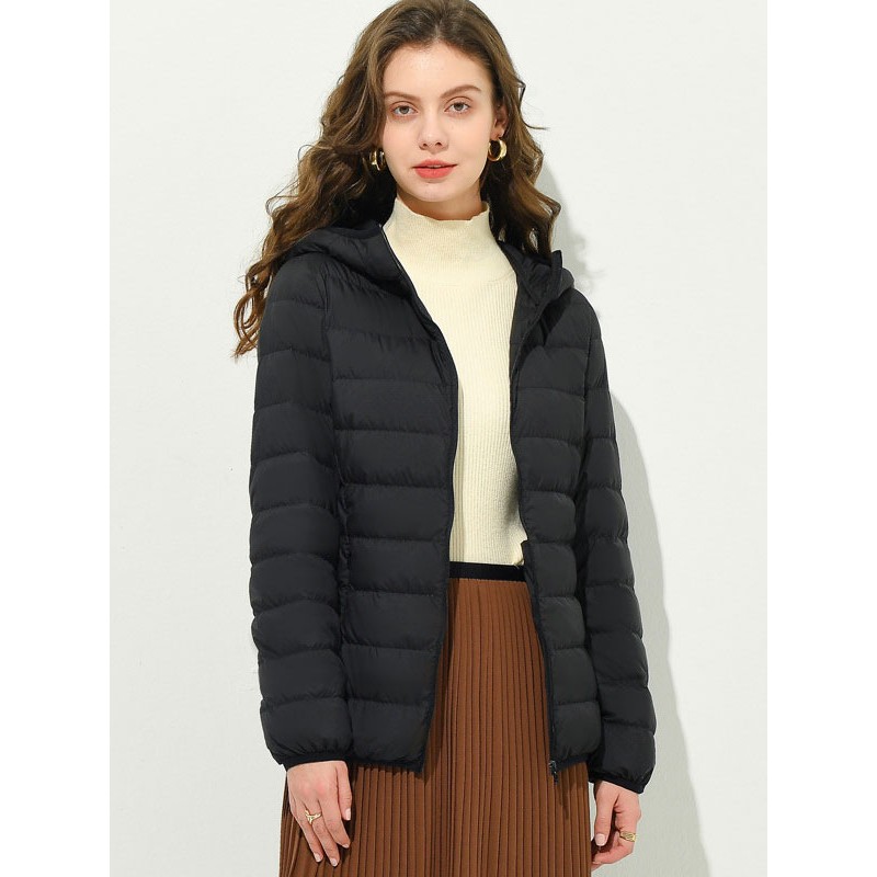 Women Duck Down Jacket Warm Short Outerwear 2023 Classic  Traditional Casual Fall Winter Street Wear Night Out Field