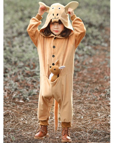 Kids Carnival Cosplay Costumes Kangaroo Jumpsuit For Child