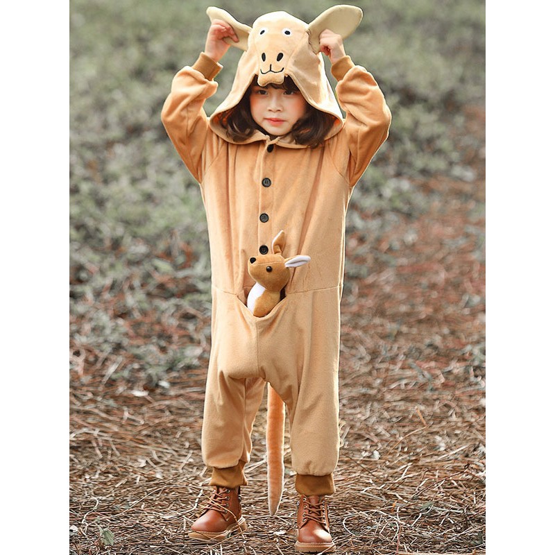 Kids Carnival Cosplay Costumes Kangaroo Jumpsuit For Child