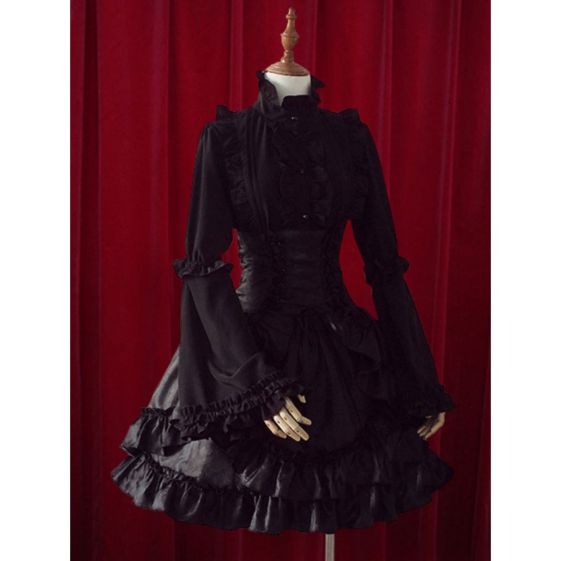 Lolita SK Fantastic Layered Ruffles Cotton Lolita Skirts Gothic Fall Tea Party