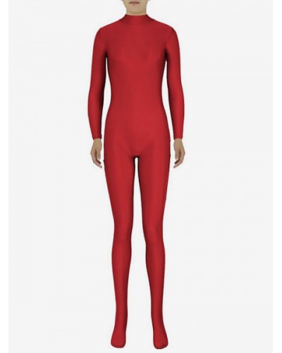 Women Red Morph Suit Adults Bodysuit Lycra Spandex Catsuit For