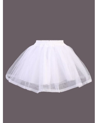 White Lolita Skirt SK Net Tiered Flare Lolita Underskirts