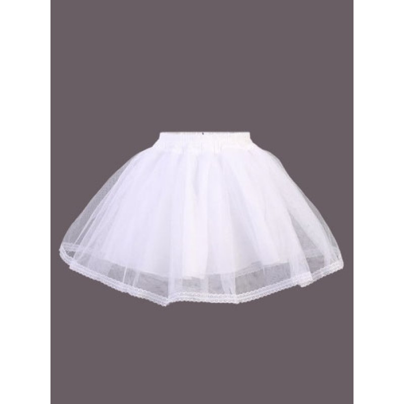 White Lolita Skirt SK Net Tiered Flare Lolita Underskirts