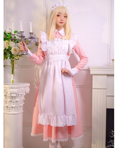 Sweet Lolita Dress Polyester Long Sleeves Ruffles Dress