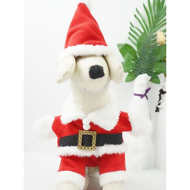 Animal Costume For Christmas Polyester Red Puppy Christmas Costume