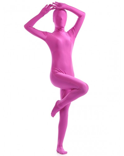 Fushcia Zentai Suit Adults Morph Suit Full Body Lycra Spandex Bodysuit