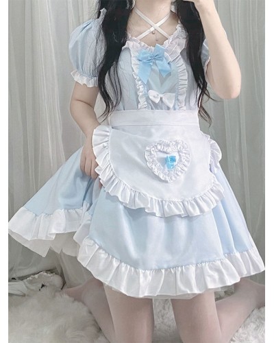 Sweet Maid Lolita Dress Polyester Short Sleeves Dress