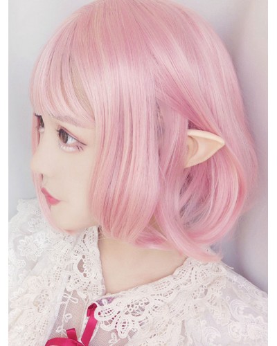 Sweet Lolita Wig Light Pink Short Heat Resistant Fiber Lolita Hair Wigs