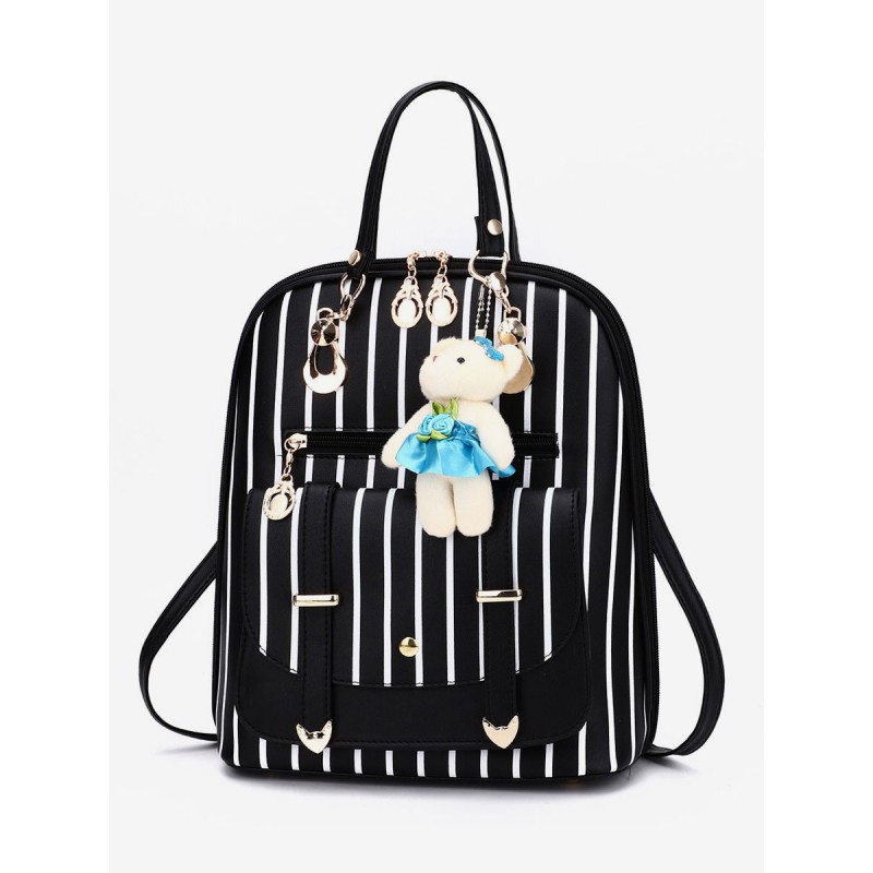 Sweet Lolita Bag Black Leather Lolita Accessories Backpack