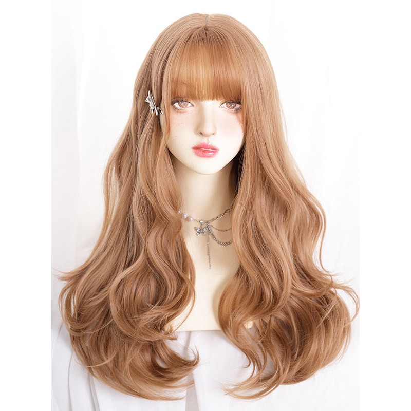 Lolita Wigs 26 Inches Tousled Heat-resistant Fiber Flaxen Lolita Accessories Sweet Daily Casual