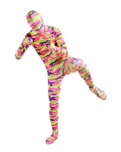 Unisex Morph Suit Colorful Camouflage Lycra Spandex Zentai Suit Full Body Suit