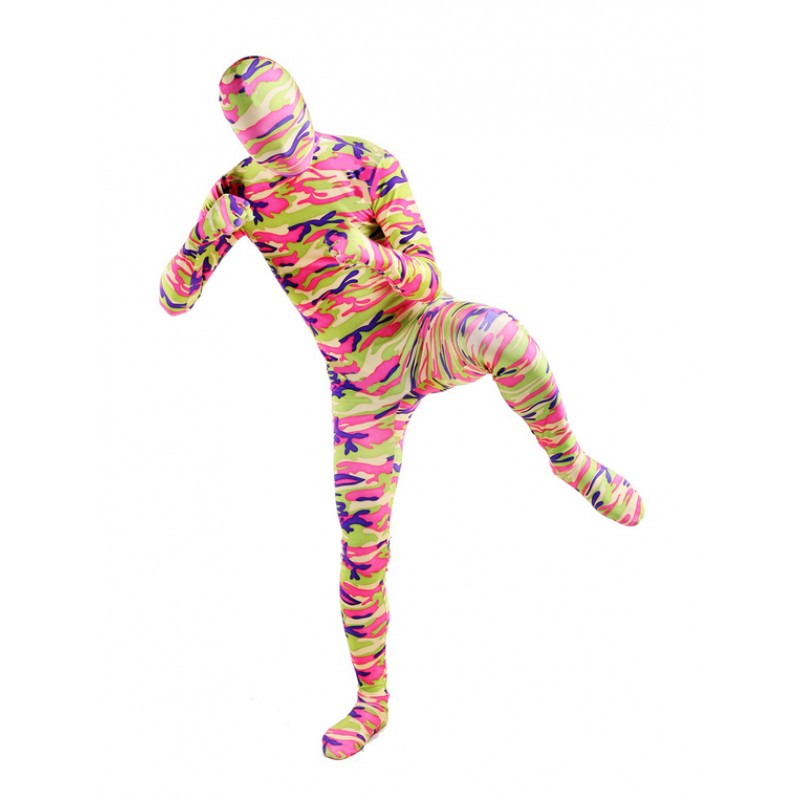 Unisex Morph Suit Colorful Camouflage Lycra Spandex Zentai Suit Full Body Suit