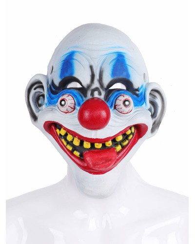 Costume Accessories White Joker Mask PU Leather Masquerade Costume Accessories Halloween