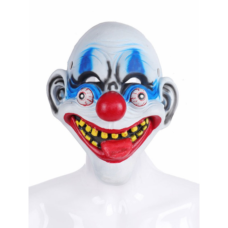 Costume Accessories White Joker Mask PU Leather Masquerade Costume Accessories Halloween