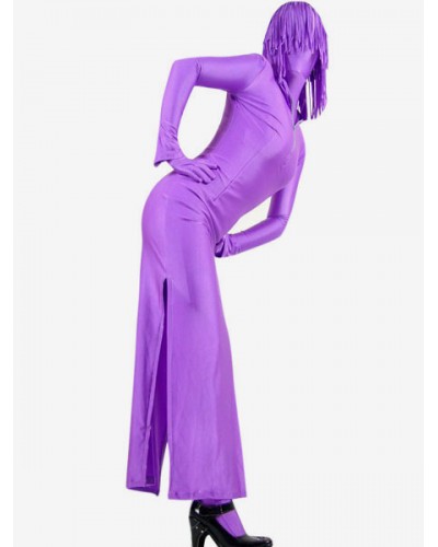 Morph Suit Purple Two-piece Suit Lycra Spandex Fabric Zentai Suit Unisex Full Body Suit Bodysuit