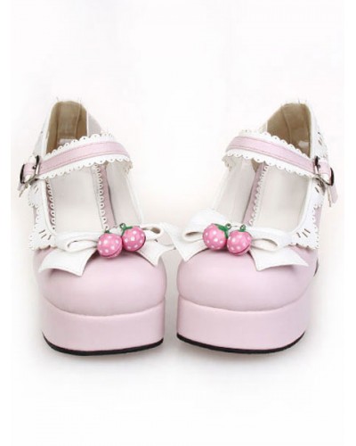 Pink Platftom Lolita Shoes For Women Lovely Halloween