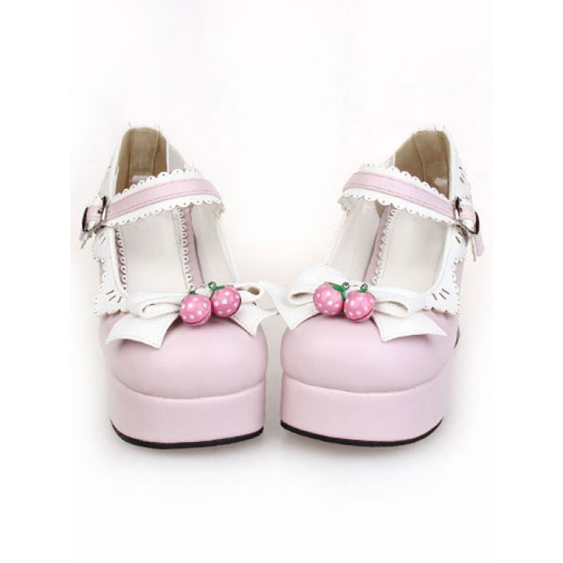 Pink Platftom Lolita Shoes For Women Lovely Halloween