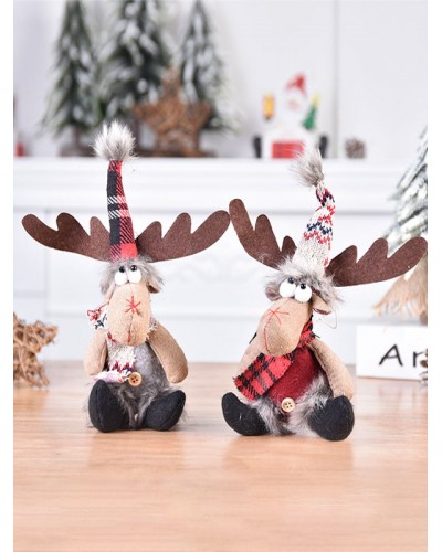 Christmas Holiday Decorations Elk Doll Doll Christmas Polyester Fiber Tree Pendant Accessories