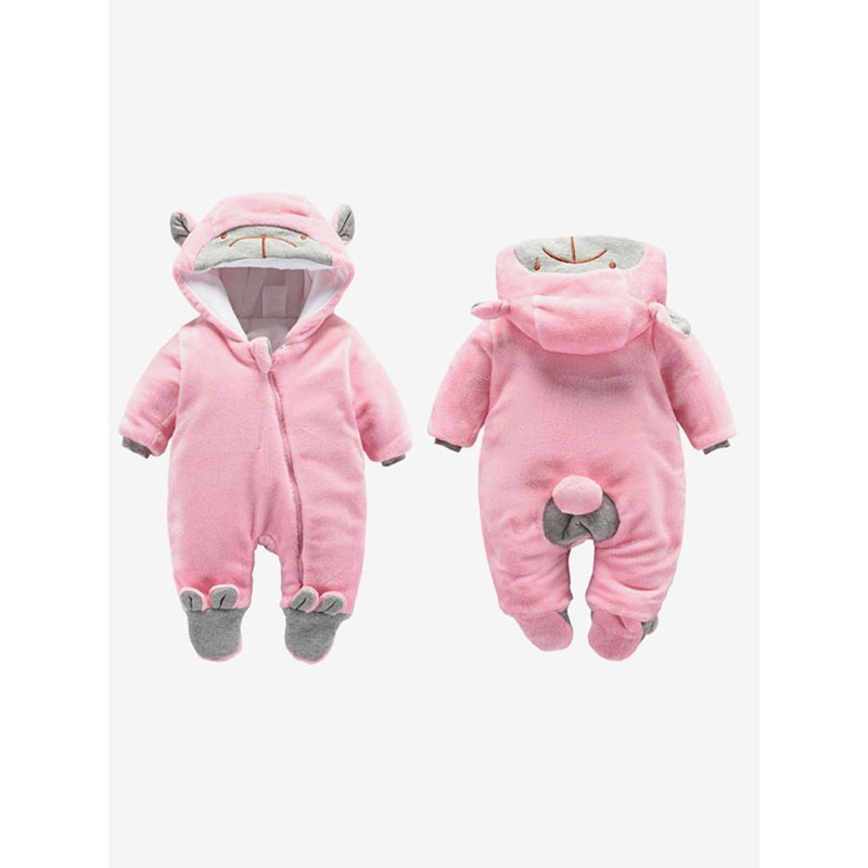 Unisex Onesie Pajamas Kigurumi Monkey Flannel Jumpsuit For Toddler Onesie Pajamas