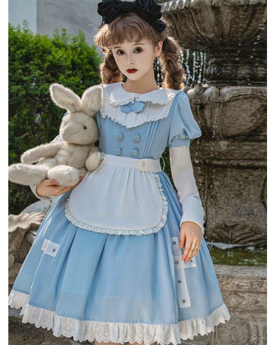 Sweet Lolita Dress Polyester Short Sleeves Sweet Lolita Dress