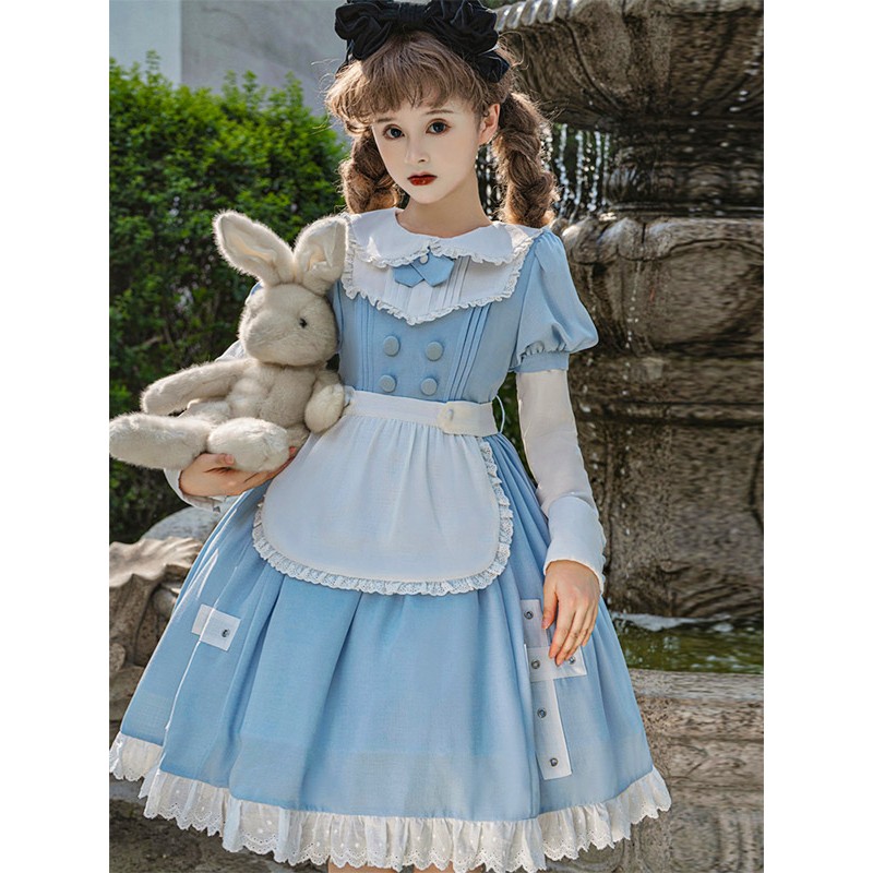 Sweet Lolita Dress Polyester Short Sleeves Sweet Lolita Dress