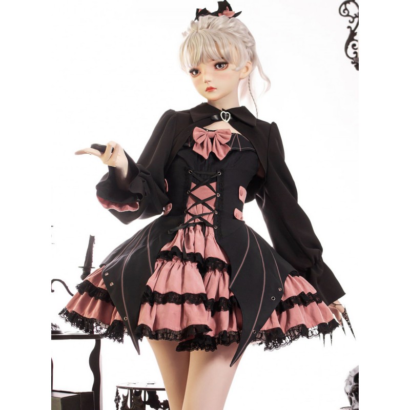 Gothic Lolita Dresses Bows Lace Pink Pink