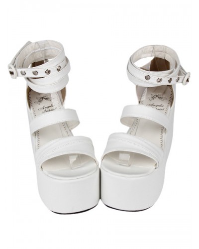 Fashion Leather White Lolita Sandals