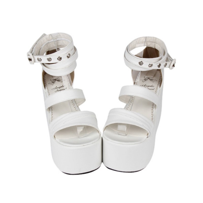 Fashion Leather White Lolita Sandals